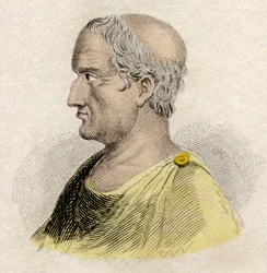 Ritratto di Solone, legislatore e poeta di Atene (ca. 640-ca. 588 a.C.). Incisione del XIX secolo
