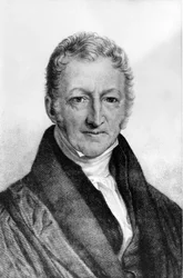 Ritratto di Thomas Robert Malthus, economista britannico.