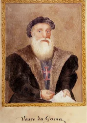Ritratto di Vasco de Gama - in "The Life of Prince Henri of Portugal surnamed the Navigator" di Richard Henri Major