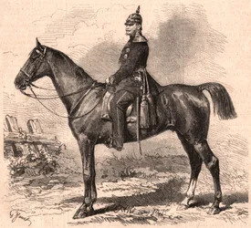 Ritratto di Guglielmo I in uniforme a cavallo