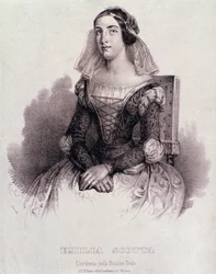 Ritratto della cantante Emilia Scotta nell