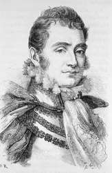 Ritratto del Duca di Berry (1778 - 1820). Incisione della fine del XIX secolo in 
