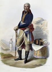 Ritratto del generale francese Jean Victor (Jean-Victor) Moreau (1763-1813) - in “Le Plutarque français”, Ed. Mennechet, Parigi