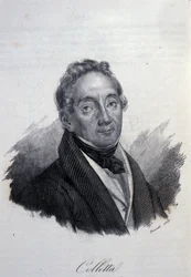Ritratto del patriota e storico Pietro Colletta. Incisione del XIX secolo