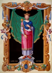 Ritratto del re di Francia Luigi VII il giovane