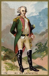 Ritratto del marchese de Lafayette (1757-1834). Cromolitografia della fine del XIX secolo.