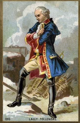 Ritratto del marchese di Thomas Arthur, barone di Tollendal, conte di Lally (1702-1766), generale francese di origine irlandese. Cromolitografia della fine del XIX secolo.