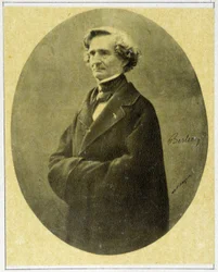 Ritratto del compositore Hector Berlioz (1803 - 1869) nel 1858