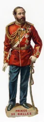 Ritratto del futuro Principe di Galles Edoardo VII (1841-1910). Cromolitografia fine XIX secolo.