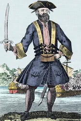 Ritratto del pirata Edward Teach, detto Barbenoire (Blackbeard)