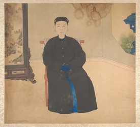 Ritratti di membri di una famiglia, metà del XIX secolo (album di diciannove fogli; inchiostro e colore su seta)