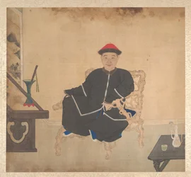 Ritratti di membri di una famiglia, metà del XIX secolo (album di diciannove fogli; inchiostro e colore su seta)