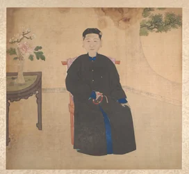 Ritratti di membri di una famiglia, metà del XIX secolo (album di diciannove fogli; inchiostro e colore su seta)