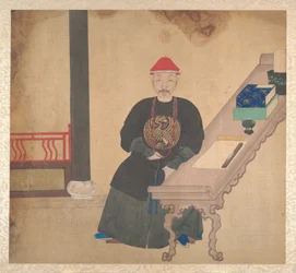 Ritratti di membri di una famiglia, metà del XIX secolo (album di diciannove fogli; inchiostro e colore su seta)