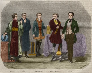 Ritratti di scienziati Georges Cuvier (1764-1832), Alessandro Volta (1745-1827), Alexander Von Humboldt