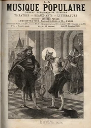 Rappresentazione della canzone popolare francese "Re Dagoberto" che rappresenta il Re Dagoberto I (circa 600-639) e San Eloi di Noyon (ca. 588-660): "Il Buon San Eloi"