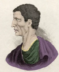 Rappresentazione del politico romano Lucio Cornelio Silla (138-68 a.C.). Incisione del XIX secolo