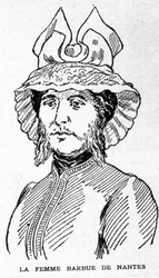 Rappresentazione della donna barbuta di Nantes.
