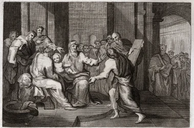 Bibbia di Royaumont, Nuovo Testamento: Circoncisione di Gesù Cristo. Illustrazione del 1811.