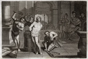 Bibbia di Royaumont, Nuovo Testamento: Flagellazione di Gesù Cristo. Illustrazione del 1811