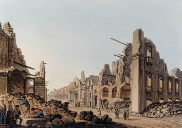 Rovine causate dal terremoto a Messina nel 1783. In "Vedute nei domini ottomani, in Europa, in Asia e alcune delle isole del Mediterraneo"