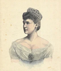 Russia. Granduchessa Maria Pavlovna di Russia (1892). Incisione