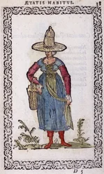 Donna rustica di Bresse - in “Habits et effigies” di Jean Sulperius