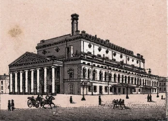San Pietroburgo, Russia: vista del Gran Teatro a San Pietroburgo in "Il mondo illustra 168 vedute"