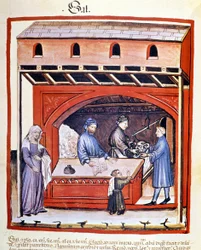 Vendita di sale, estratto dal Tacuinum Sanitatis