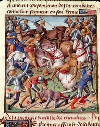 Scena di battaglia, miniatura in 