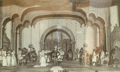 Scena della pièce teatrale "Il falso Dmitri" di Aleksandr Nikolaevič Ostrovskij