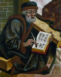 Scrivano, arte franco-renana (dettaglio)