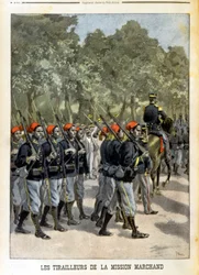 Tirailleurs senegalesi della Missione Marchand a Parigi - in “Le petit journal” del 23/07/1899