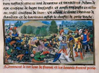 Settima Crociata: Re Luigi IX (San Luigi) catturato durante la Battaglia di Mansura nel 1250 in Egitto