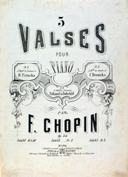 Spartito per 3 valzer per pianoforte op. 64, di Frederic Chopin (frontespizio)