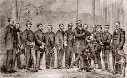 Sir James Hope Grant (1808-1875), soldato britannico e il suo staff durante la Seconda Guerra dell