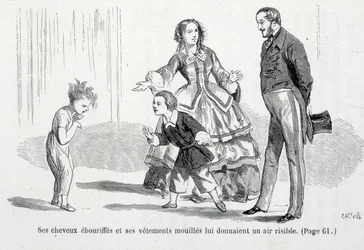 Sophie bagnata - in "Le disgrazie di Sophie" della Contessa di Ségur, Hachette