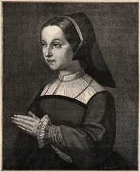 Santa Giovanna Francesca de Chantal - Ritratto di Santa Jeanne-Françoise (Jeanne Françoise Frémyot, Baronessa di Rabutin de Chantal) Fondatrice della Visitazione (1572-1641)