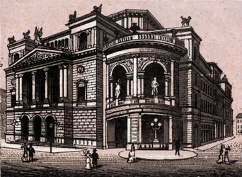 Stadttheater a Vienna in Austria in "Il mondo illustra 168 vedute" Non datato (fine XIX secolo)