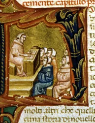 Insegnamento. Manoscritto del XIV secolo