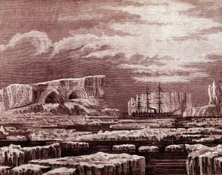 La barca Challenger in mezzo agli iceberg