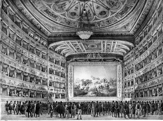 Il Teatro La Fenice a Venezia. Inizio XIX secolo