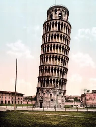 La Torre Pendente di Pisa (incisione della fine del XIX secolo)