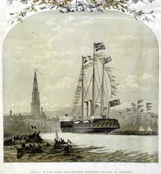 Il porto di Anversa nel 1858