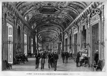 Lobby del Senato, ex Sala del Trono, Palazzo del Lussemburgo.