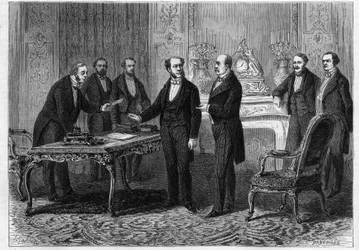 Il visconte di Gontaut Biron, ambasciatore francese a Berlino, e il principe di Bismarck (Otto Von Bismarck).