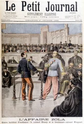 Il caso Zola: grave incidente di udienza tra il colonnello Hubert Henry (1846-1898) e il tenente colonnello Georges Picquart (1854-1914) - in 