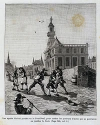 Gli agenti erano di stanza sul Pont Neuf, per fermare coloro che non potevano giustificare il loro diritto