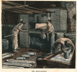 I fornai. Illustrazione del XIX secolo, collezione Bianchetti.