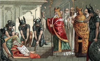 La sepoltura di Carlo Magno nell